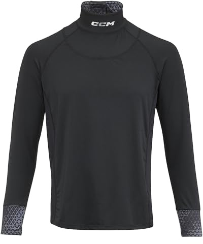 CCM Long Sleeve mit integrierten Halsschutz Junior Schwarz Junior L