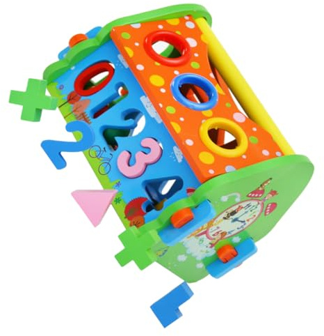Warmhm Multifunktionales Digitales Spielzeug Formen-zuordnungsspielzeug Kinderspielzeug Mit Hammer Für Hand-Augen-koordination Und Greifkraft-Training Aus Hochwertigem Holz Mit Klarer Mas
