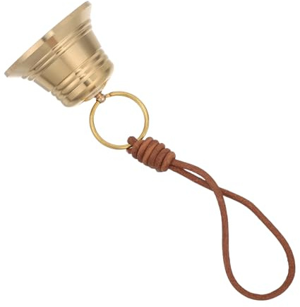 Hemobllo Campanello in Ottone Massiccio per Appendere Campanello Retrò Vintage per Porta Decorazione da Giardino in Ottone per Casa
