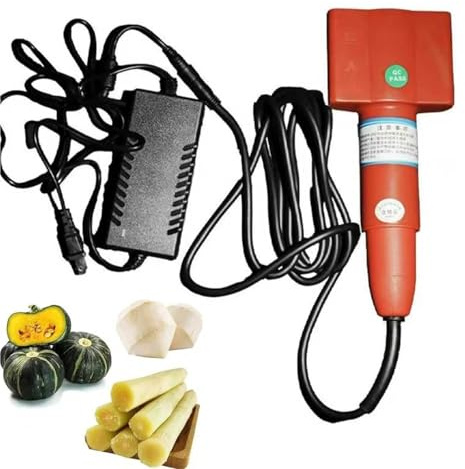 Raspadora automática de caña de azúcar, peladora eléctrica de caña de azúcar, 120 W, peladora de coco de alta eficiencia y rápida peladura, ideal for garra de invierno, taro y piña.