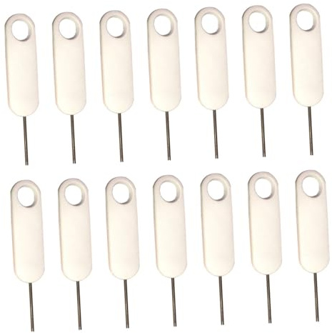IMIKEYA 20 Agujas para Extracción de Tarjeta Sim Acero Inoxidable y ABS Resistente Herramienta Práctica para Smartphones Kit de 20 Piezas para Retirar Bandeja Sim