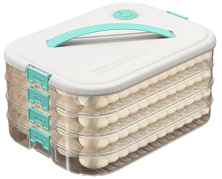 Contenitore per ravioli – 30 cm, ermetico, impilabile, organizer da cucina di grande capacità, contenitore per conservare freschi alimenti per congelatore, frigorifero, preparazione pasti, trasporto
