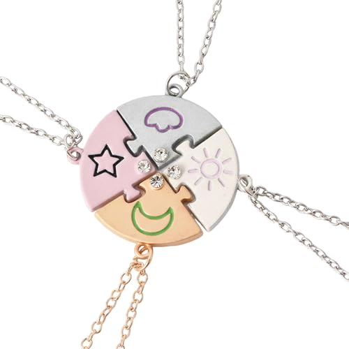Set 4 collane amicizia BFF, regalo carino per migliori amici, collana amicizia, collane, amicizia
