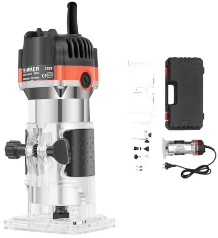 ROGONPDK Fresa per legno, fresatrice per bordi, fresatrice elettrica a mano 220 V, fresatrice per legno, fresatrice per legno, fresatrice elettrica da 1/4, fresatrice per legno, fresa a a mano, per