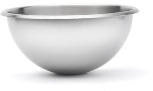 De Buyer 3372.24 Spülschüssel 24 cm, 1/2 Kugel, Edelstahl, 26.7 x 26.7 x 12.5 cm, Silber