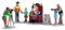Lemax Fotos de Pueblo navideño con Papá Noel, Juego de 5-22032
