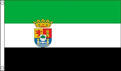 Flag Wholesaler Extremadura Bandera, Unisex, Multicolor, Large