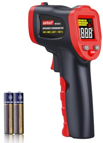 Wintact Infrared Temperature Thermometer Gun, Digital Laser Temp Gun Non-Contact Measuring Surface & Ambient Temperature for Kitchen Cooking Food Pizza Oven Grill Meat Fridge Reptile -58℉ to 752℉