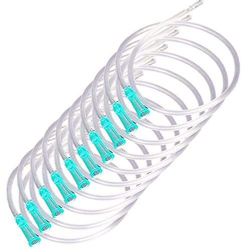10-Pack Enema Nozzle Tips,19.7 Long，16FR (5.30mm), Home Enema Colonic Irrigation Kit, Enema Supplies Colon Tube, Flexible Silicone Comfort Enema Head, Colon Nozzle for Constipation Enema Colon