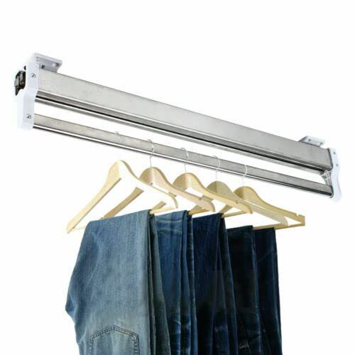 Byxhängare, 54–110 cm, utdragbar klädstång, klädhängare, klädhängare, hållare för 18–20 byxor, halsdukar, jeans, kläder, utdragbar byxhängare