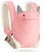 SONARIN 4-in-1 Leichte Babytrage,Baumwolle Atmungsaktive Babytragetasche Ergonomisch Kindertrage Baby Tragesystem für Neugeborene ab Geburt 0-36 Monate,Bauchtrage Rückentrage(Rosa)