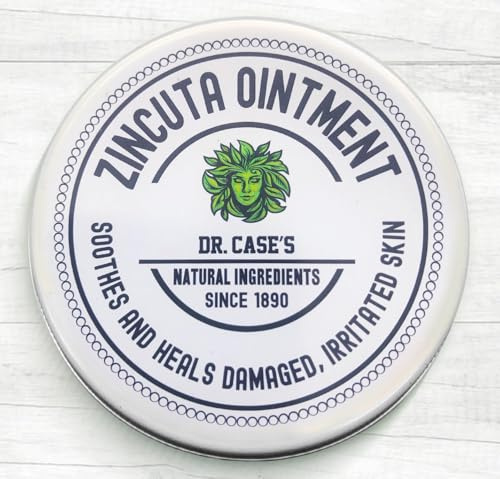 Zincuta Natural Healing Ointment relieves irritation - eczema, cracked skin, rashes, burns, bites, psoriasis, sores, chafes & abrasions (4 Oz Tin)