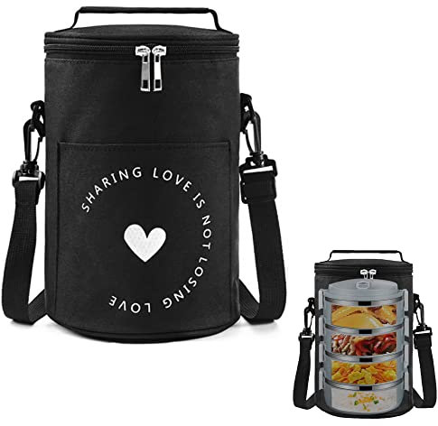 ALL GUAY Bolsa Termica Porta Alimentos Capacidad 5 Lt, Fiambreras Comida Trabajo Tela Oxford Impermeable, Bolsa Comida Trabajo Con Azas Resistentes, Fiambrera Termica Unisex con Compartimiento Extra.