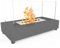 Bio Ethanol Fireplace Indoor Outdoor Camping Glass Top Burner Fire Bari Grey Tabletop