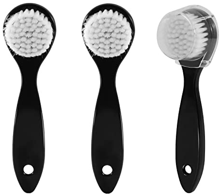 3 Pcs Facial Cleansing Brush, Useekoo Manual Face Brushes for Cleansing and Exfoliating, Face Scrubber to Massage, Deep Pore Exfoliation, Makeup Remove and Skin Care with Soft Bristles
