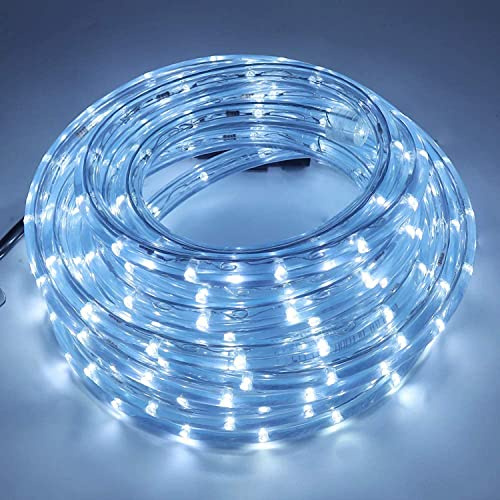 Wisada LED Lichtschlauch Außen, 15m 36 LEDs/m Kaltweiß Schlauch 220V Indoor Leuchtstoffröhre, Outdoor Lichter Wasserdicht für Terrasse Wohnzimmer Weihnachten Partydeko