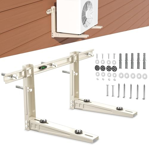 Toutgood Mini Split Wall Mounting Bracket, Heavy-Duty Wall Bracket for 7000 Btu to 12000 Btu Outdoor Ductless Minisplit Air Conditioner AC Heat Pump Systems, Max 400 Lb Capacity