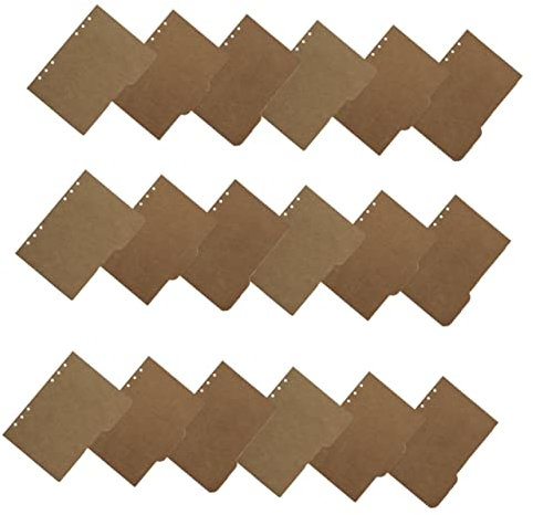 Ciieeo Binder Teiler A5 Kraftpapier 18 Stück Klassifizierungsseiten Notizbuch Seitenteiler Zum Markieren Und Ordnen Für Planer Und Loseblatt