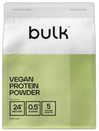 Bulk Proteína vegana en polvo, Cafe con caramelo, 1 kg, 28 dosis