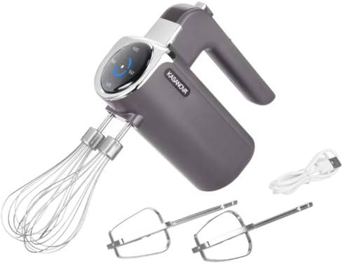 Batteur à main sans fil avec 2 fouets 200W Noir Appareils de cuisine