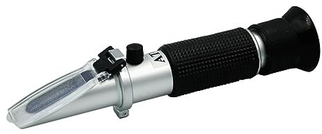 AIRYSSFU Refraktometer, Refraktometer Bierwürze Wein Refraktometer ATC SG 1.000-1.120 & 0-32%, for Refraktometer Zucker Wein Bier Obst