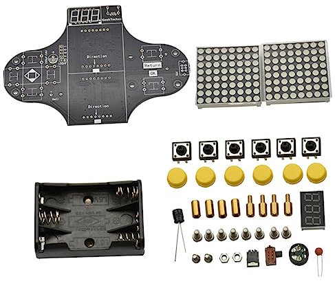 Vaguelly Elektronisches DIY Spielekonsolen Bausatz Löten Übungsset Mit Hd USB Batteriebetrieben Retro Spielkonsole Vier Spiele Schemata Modifizierbar Komfortable Bedienung