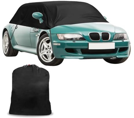 Autoabdeckung Halbgarage Wasserdicht Ersatz für BMW Z3/Z4, Wasserdicht Auto Abdeckung, Autohülle, für E85 2002–2008, PKW Abdeckplane Wetterfest, Halbe Garage mit Riemen, Faltgarage (für BMW Z3)