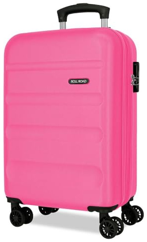 Roll Road Flex Maleta de Cabina Rosa 35x55x20 cms Rígido 2,5 kgs Cierre de combinación Lateral ABS 2,5 kgs 33L Extensible Equipaje de Mano