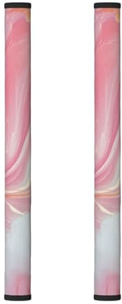 Set di 2 coperture per maniglie del frigorifero con stampa rosa, per elettrodomestici da cucina, proteggono il frigorifero dalle macchie di impronte digitali