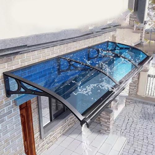 Moderno baldacchino in alluminio 4 60x300 cm tenda esterna per pioggia e neve protezione UV scudo design silenzioso elegante terrazza tendone durevole resistenza agli agenti atmosferici