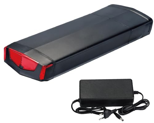Ebike batteri 36V 18Ah med laddare, bakljus, säkert lås, utan bakre hållare (36V 18Ah)