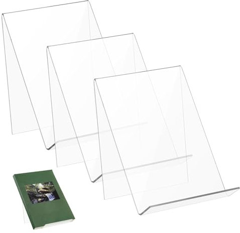 OSALADI 3stücke Acrylständer Buchständer Transparenter Dokumentenständer Broschürenhalter Bilderständer Aktenständer Präsentationsständer Aufbewahrungshalter