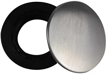 SHINEOFI 2pcs Stainless Steel Sink Hole Cover for Kitchen Sink Faucet, Short Nut Design, Silver, Prevents Water Leakage, Keeps Kitchen Clean and Tidy