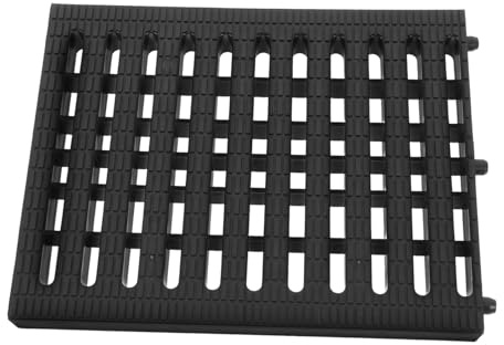 SOIMISS Cubierta de Drenaje Rectangular Negra Rejilla Plástica para Alcantarillado Exterior y Jardín Protección para Sumideros y Canaletas Patios y Garajes