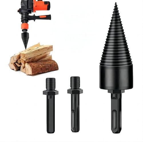 Festberg Bohrer Holzspalter Original - 5-tlg. Holzbohrer Set 2-6 mm, 1/4 Sechskantschaft für Bohrmaschinen, Für Holz/Metall/Kunststoff, CrV Stahl (1)(32mm)