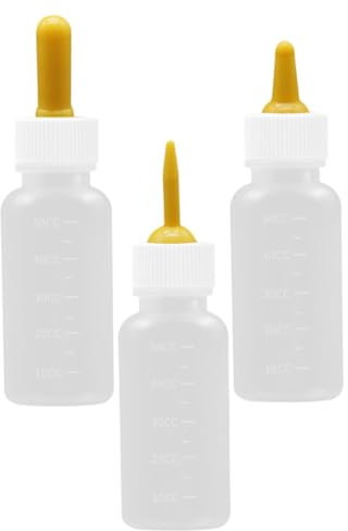 BCOATH 3 Stück Teiliges Silikon Futterflaschen für Kleine Haustiere Katzen Welpen Kitten Flasche Bpa frei Weich Wiederverwendbar Leicht zu Reinigen zur Aufzucht