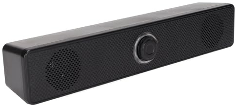 Yosoo Health Gear Haut-Parleur D'Ordinateur Filaire, Barre de Son 6 W avec Entrée 3,5 Mm, alimenté par USB, Contrôle du Volume pour Ordinateur de Bureau, Ordinateur Portable, Projecteur, Mac