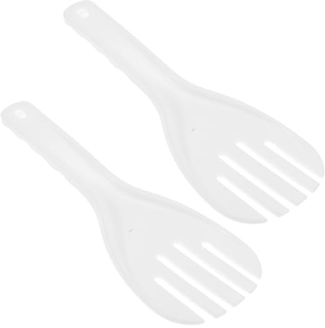 NUOBESTY Lot de 2 Spatules à Riz Antiadhésives en Plastique Résistant à la Chaleur Cuillères de Service Épaisses Légères Ustensiles pour Cantine et Restaurant Louche à Riz Polyvalente