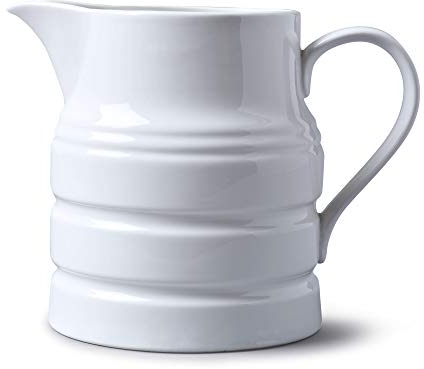 WM Bartleet & Sons 1750 T301 Porcelain Traditional Churn Jug 2½ Pint-White