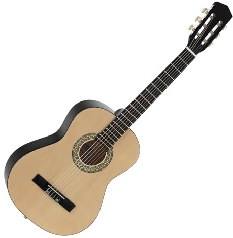 Classic Cantabile AS-851 3/4 Konzertgitarre Natur (Akustikgitarre, geeignet für Kinder im Alter von 9-11 Jahren, Bundmarkierung, Nylonsaiten)