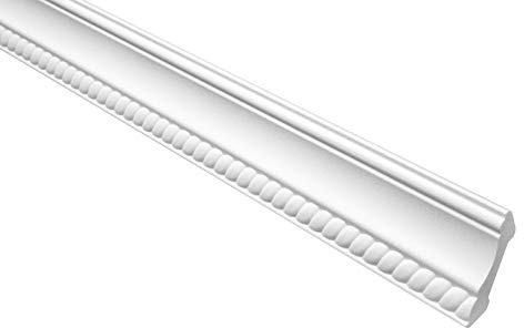 Marbet Deckenleiste B-07 weiß aus Styropor EPS - Stuckleisten gemustert, im traditionellen Design - (30 Meter Sparpaket) Styroporprofil Winkelprofil Wandprofil