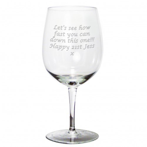 Personalised Engraved Wine Glass For a Whole Bottle!!