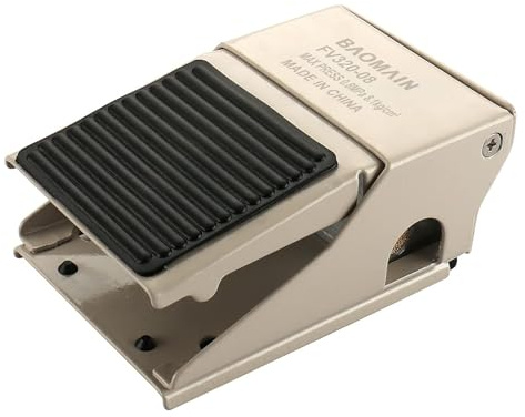 Baomain Pneumatic Foot Pedal Valve FV-320 Momentary 3 Way 2 Position 1/4 PT Threaded Rubber Nonslip Pressure Control