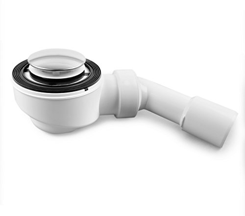 AQUADE Ablaufgarnitur mit Geruchverschluss für Duschwannen mit Ablaufloch Ø52mm, Deckel Edlestahl 72mm, in Deutschland hergestellte Qualität: Made In Germany