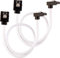 Corsair Premium Sleeved SATA 3 Kabel gewinkelt / gerade (6Gbps, 30 cm 90°) Weiß