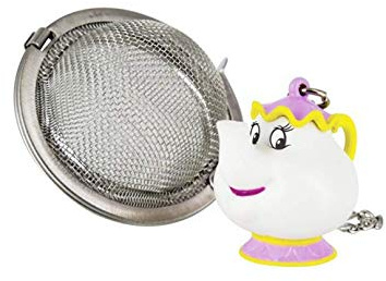 Die Schöne und das Biest Mrs. Potts Tee-Ei für losen Tee, süßes Cartoon-Design, Edelstahl, feines Netz, Teesieb mit Geschenkbox von Taygate