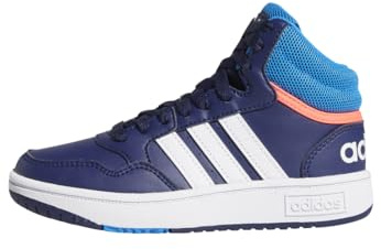 Adidas Unisex Kinder Hoops Mid Shoes, Dark Blue/Blue Rush/Turbo, 36