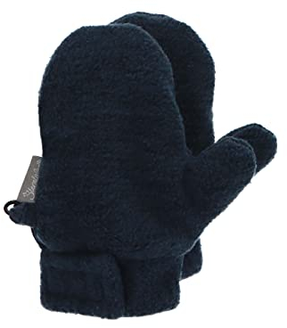 Sterntaler Kinder Fäustel Melange Handschuh - Winterhandschuhe für Babys, gefüttert mit Baumwollfleece - marine, 1