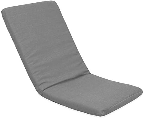 MERCURY TEXTIL- Cojín Tumbona Colchón, Colchoneta para Tumbona Acolchada, Cómodo y Elegante. Ideal para Jardín, Piscina, Playa, Terraza y Balcón (120x55cm, Gris)
