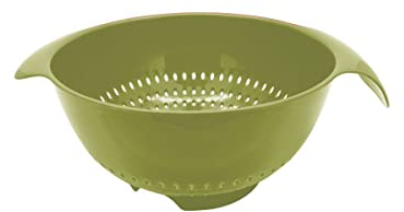 Fackelmann 687076 Passoire à Pied, Passoire à égoutter, Egouttoir en Plastique écosourcé, Vert, Plastique Bio, 31x24cm